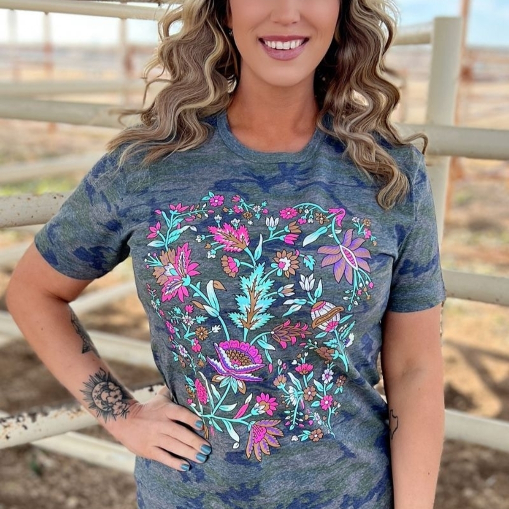 Floral Camouflage Women's Top